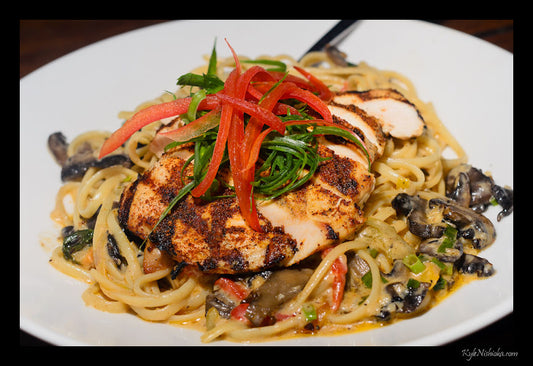 Recipe: Fettucine Alfredo with Blackened Chicken