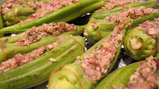 Spicy Stuffed Okra, Indian Style