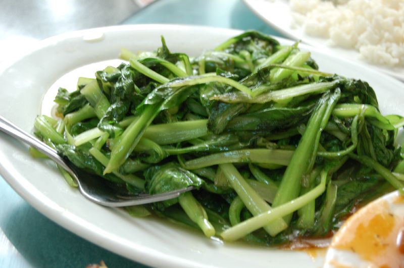 Stir fried Spinach with Black Cumin and spices