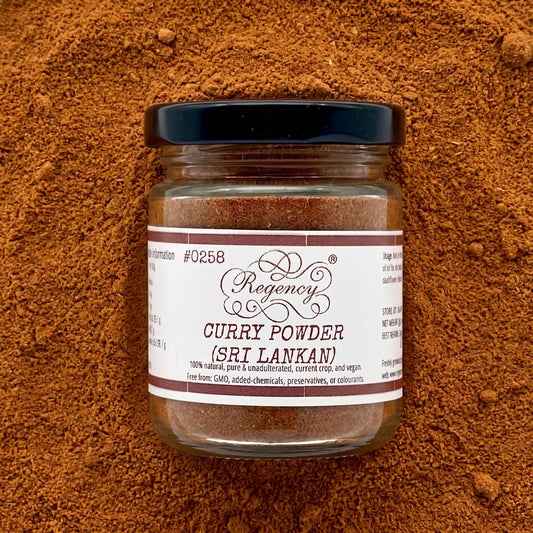 Curry Powder (Sri Lankan) Regency packaging on bed of curry powder