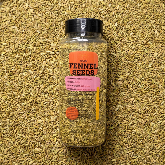 Fennel Seeds Regency packaging on bed of fennel seeds