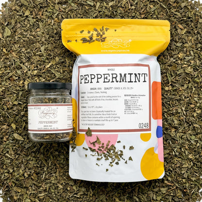 Mint (Peppermint) Regency packaging on bed of mint