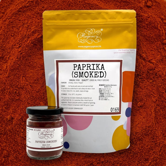 Paprika (SMOKED) Regency packaging on bed of paprika