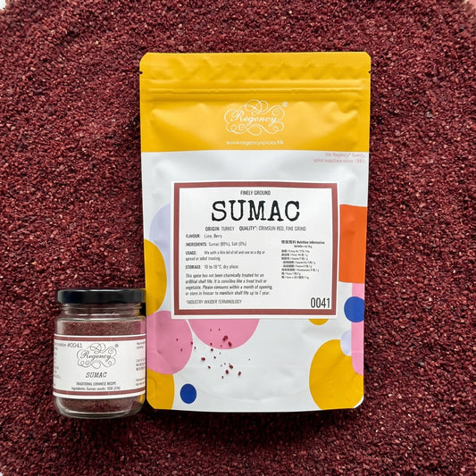 Sumac Regency packaging on bed of sumac