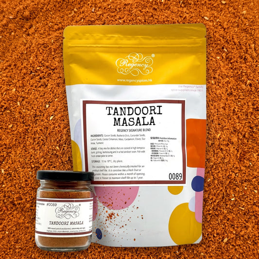 Tandoori Masala Regency packaging on bed of tandoori masala