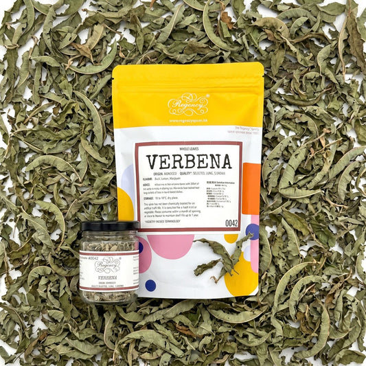 Verbena Regency packaging on bed of verbena